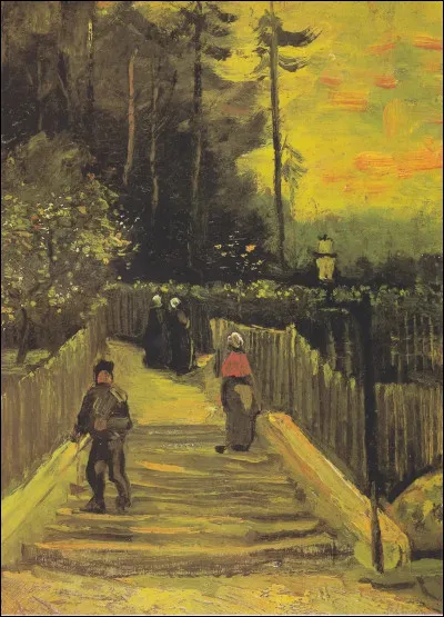 Who painted Chemin en pente in Montmartre?