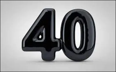 The number 40 is written "XL" in Roman numerals: