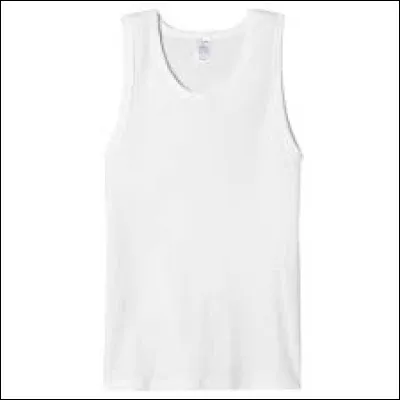 What needs to be added to "mar" to obtain the name of a white cotton tank top for men?