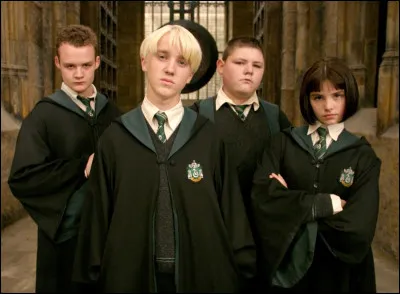 His best friends are Draco Malfoy and Pansy Parkinson.