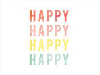 What does the English word "happy" mean in French?