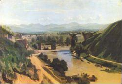 Which painter painted 'The Bridge of Narni' in the Italian region of Umbria?
