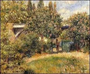 Which painter painted 'Le pont du chemin de fer a Chatou' located in the Yvelines department?