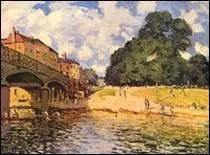 Which English painter painted the 'Bridge at Hampton Court' located in England?