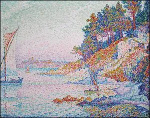 To which pictorial movement can Paul Signac, who painted 'La calanque', be linked?