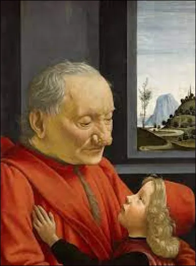 Who is the painter who painted this canvas: ''Old man with child''?