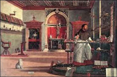 Which painter produced this huge canvas: ''The Vision of Saint Augustine''?