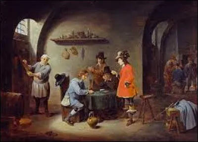 Who painted ''Scene de jeu dans une auberge''?