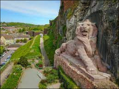 This lion statue is located in the Territoire de Belfort department.
