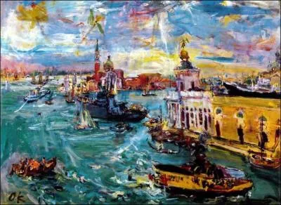 Which Austrian painter painted 'Venice, Dogana'?