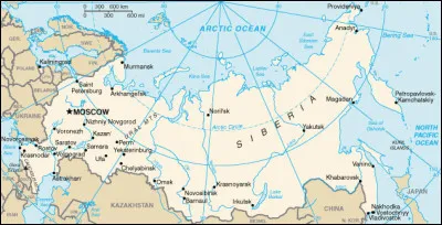 How many countries does Russia share its borders with?