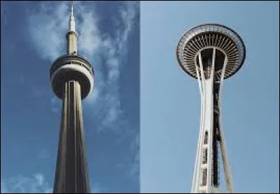Is Seattle's Space Needle taller or shorter than Toronto's CN Tower?