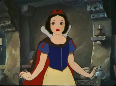 Snow White is awakened by a kiss from Prince Charming.