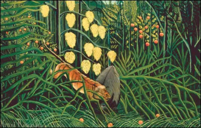 Who painted the canvas Combat de tigre et de buffle?