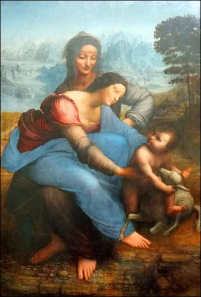 Who is the artist behind the painting Saint Anne, the Virgin and the Child Jesus Playing with a Lamb?