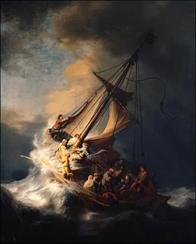 Christ in the Storm on the Sea of Galilee is a painting by...