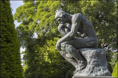 Is Auguste Rodin's sculpture The Thinker made of marble?