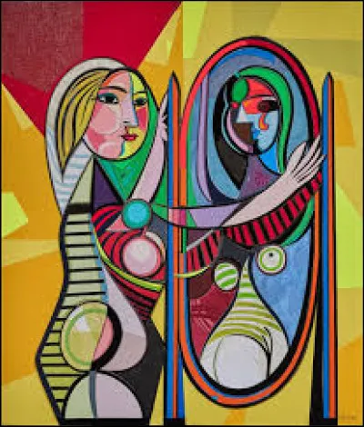 Art - Who painted this painting entitled Young girl in front of a mirror?