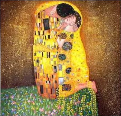 Who painted the painting entitled The Kiss?