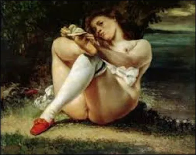 Who painted this picture entitled Woman with white stockings?