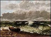 Which painter painted 'La mer orageuse ' also known as 'The Wave'?