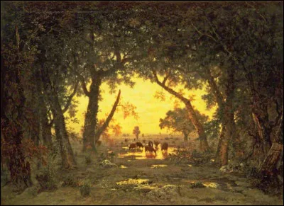 Who painted La foret de Fontainebleau, matin ?