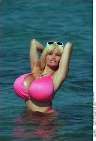 Celebrites - What is the name of the celebrity who made a name for herself with her large breasts?