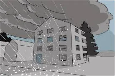 What do you need to add to gre to get the name of the grain of ice that falls during a hailstorm?