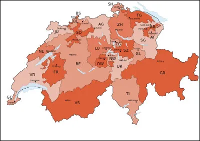 Which Swiss canton has an enclave entirely surrounded by another Swiss canton?