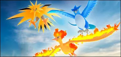 Artikodin, Sulfura and Electhor are three legendary Pokemon.