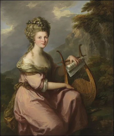 Which Austrian painter created the Portrait of Sarah Harrop as Muse in 1780?