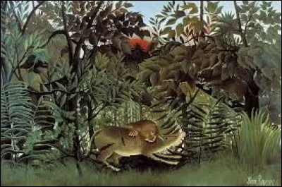 Who painted Le lion, ayant faim se jette sur l'antilope in 1905?