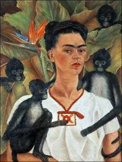 Who painted this Self-portrait with Monkeys in 1943?