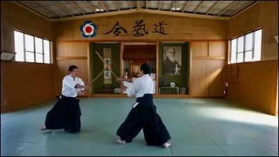 Which Japanese martial art beginning with A is based on flexibility and non-violence?