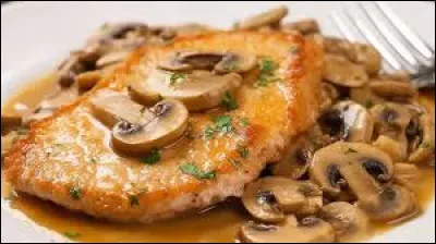 The garnish that usually accompanies a Normandy-style escalope is mushrooms.