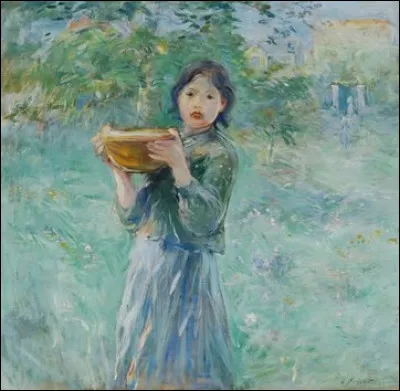 Which woman painted this canvas entitled La Jatte de lait in 1890?