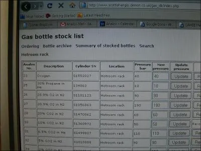 What is the purpose of the Gas bottle location system?