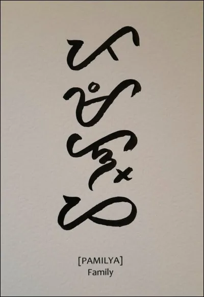 What native Filipino script literally means to write?