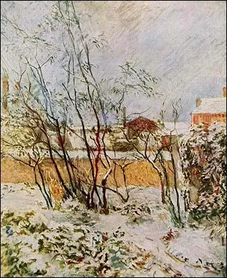 Which painter painted 'Jardin sous la neige'?