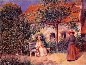 Which painter realized 'Scene de jardin en Bretagne' ?