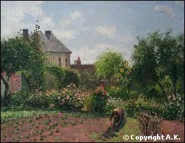 Which painter realized 'Jardin a Eragny ' ?