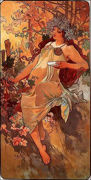 Which Art Nouveau painter created 'L'automne'?