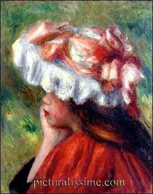 Which Impressionist painter painted 'Fillette au chapeau rouge'?