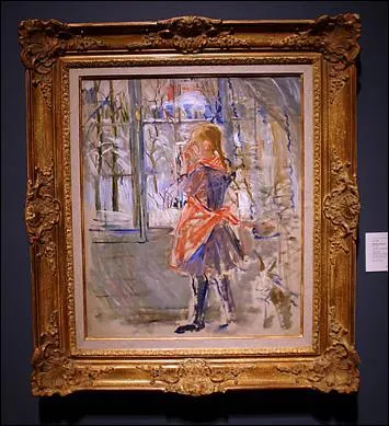 Which woman painter painted 'L'enfant au tablier rouge'?