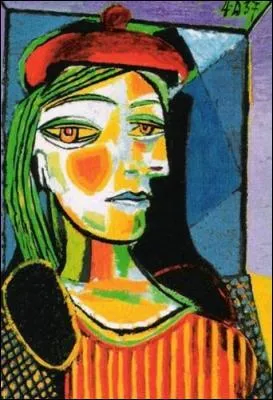 Which Spanish painter created 'Femme au beret rouge'?