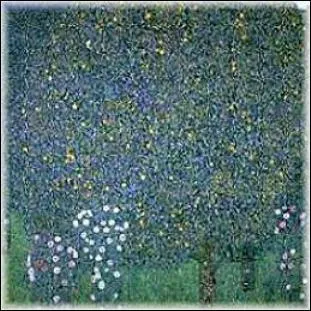 Which painter painted 'Rosiers sous les arbres'?