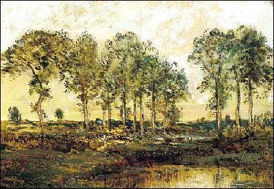 Which painter painted 'Trees in the plain'?