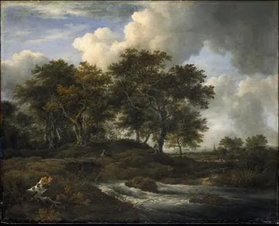 Which Dutch painter painted 'Chenes au bord d'un torrent'?