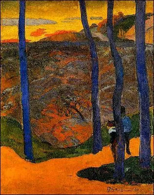 Which painter painted 'Blue Trees'?