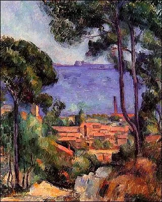Which painter painted 'Vue a travers les arbres'?